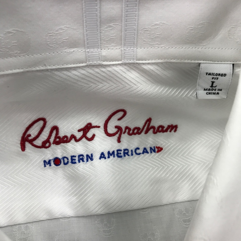 ๐ดSOLD Robert Graham Men's Deven White Short - Picture 7 of 8